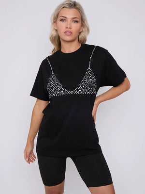 Glitter bralets T-shirt